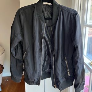 American threads black bomber jacket